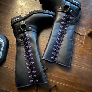 Milwaukee leathers biker boots size 8.5 worn once brand new